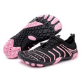 ERDE Schwarz-Rosa — Barfuß-Trailschuh mit grobem Profil