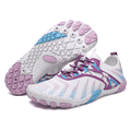 FURT Weiß-Violett — Barfuß-Trailschuh
