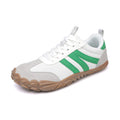 STAMM Weiß-Grün — Barfuß-Sneaker in klarer Form
